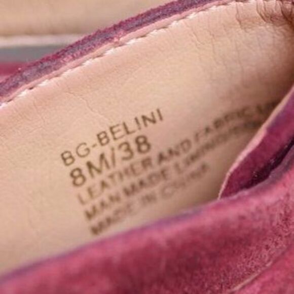 BCBG Generation Women's Size 8 Burgundy Suede Lace-up High Heel Booties - Picture 11 of 16